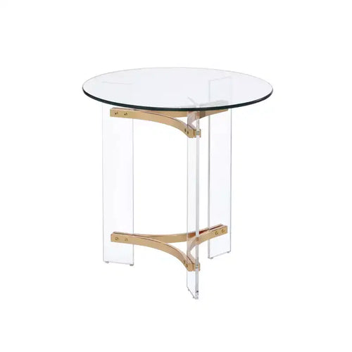 23" Sosi Accent Table Gold Finish - Acme Furniture