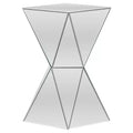 Rebecca Contemporary Multi-Faceted Mirrored Side Table - Baxton Studio