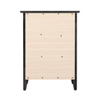 Table de chevet Daniel de style transitionnel en bois, à 3 tiroirs