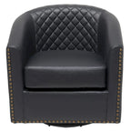 Fauteuil à barillet pivotant en cuir PU touffeté KINWELL 29