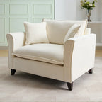Fauteuil surdimensionné en tissu chenille