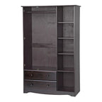 Armoire 3 portes - Blanc/Moka/Java - Bois massif