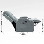 Fauteuil inclinable releveur électrique Lazy Boy, fauteuil de massage moderne à moteur unique avec chauffage lombaire, port de chargement USB, porte-gobelets