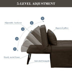 Canapé convertible Lit d'appoint Fauteuil-lit Canapé pliant Pouf Fauteuils inclinables pour le salon