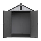 Abri de jardin en résine toutes saisons avec plancher, 1,8 m x 1,2 m/1,8 m x 2,4 m/2,4 m x 1,8 m/2,4 m x 3 m, Spire Tool Shed