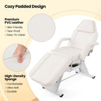 Costway Lit de massage 72" avec tabouret hydraulique et dossier réglable
