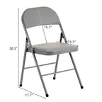 Chaises pliantes élégantes en fer et PVC pour conventions et expositions Blanches