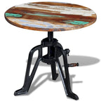 vidaXL Table d'appoint Table basse ronde Bout de canapé Bois massif et fonte