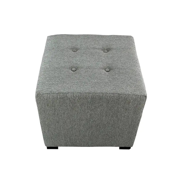 MJL Furniture Pouf carré capitonné 4 boutons Text2 Olivia