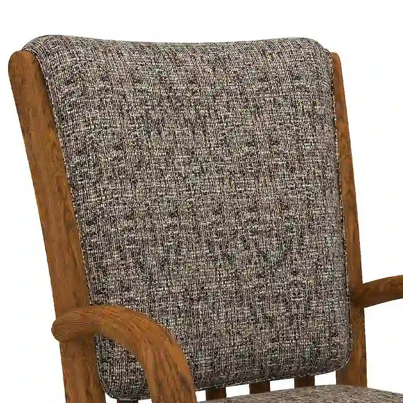 Chaise de salle à manger à roulettes Chromcraft Darell, finition châtaignier