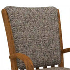 Chaise de salle à manger à roulettes Chromcraft Darell, finition châtaignier