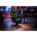 Chaise de jeu RESPAWN 110 Pro - Chaise de jeu avec repose-pieds, chaise de bureau ergonomique
