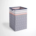 Bacati - Olivia Coral/Navy Collapsible Laundry Hamper