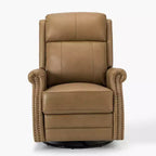 Irene 30.5 Wide Genuine Leather Manual Recliner with Rolled Arms| ART OF LIVING DESIGNS