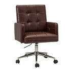Chaise de bureau Josua à dossier capitonné et piètement métallique | KARAT HOME