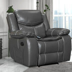 Fauteuil inclinable massant et chauffant en cuir, assise large et durable