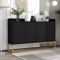 Bahut moderne, Meuble de rangement avec pieds en métal-ModernLuxe