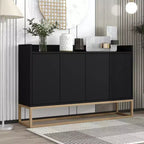 Bahut moderne, Meuble de rangement avec pieds en métal-ModernLuxe