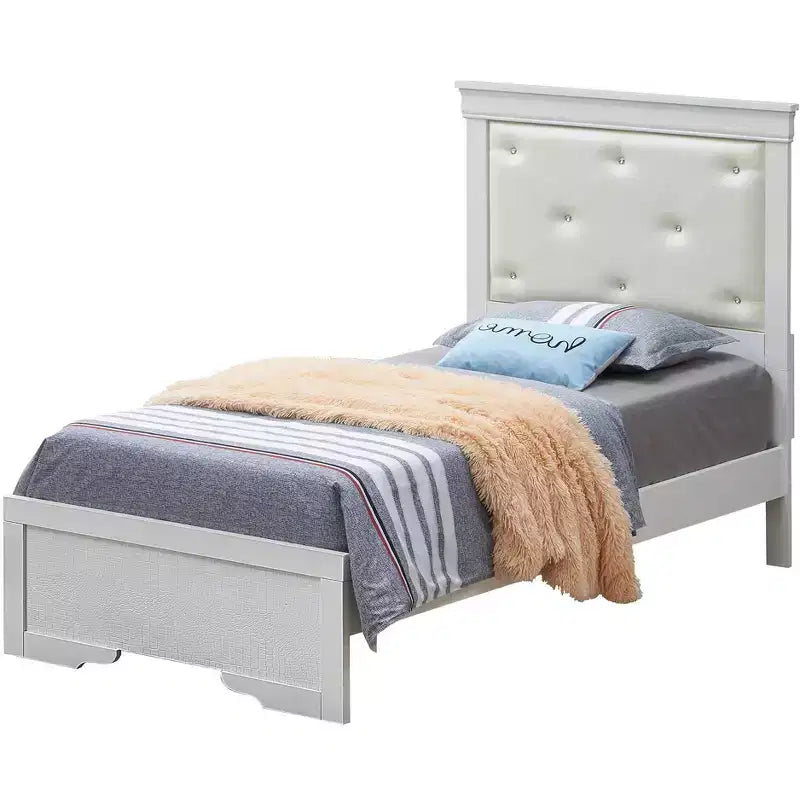 Passion Furniture Lorana and Twin Panel Beds
