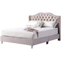 Passion Furniture Joy Jewel Jewel Tufted Queen Panel Bed