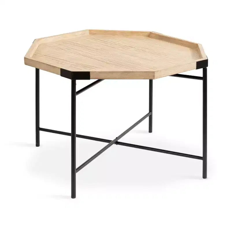 Kate and Laurel Occonor Octagon Wood Coffee Table, 28x26x18, Natural