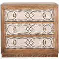 Kenta 3 Drawer Chest - CHS6415 - Rustic Oak/Beige Linen - Safavieh