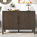 47.2 Retro Wooden Sideboard with 2 Metal Handles, Storage Cabinet with 2 Doors - ModernLuxe