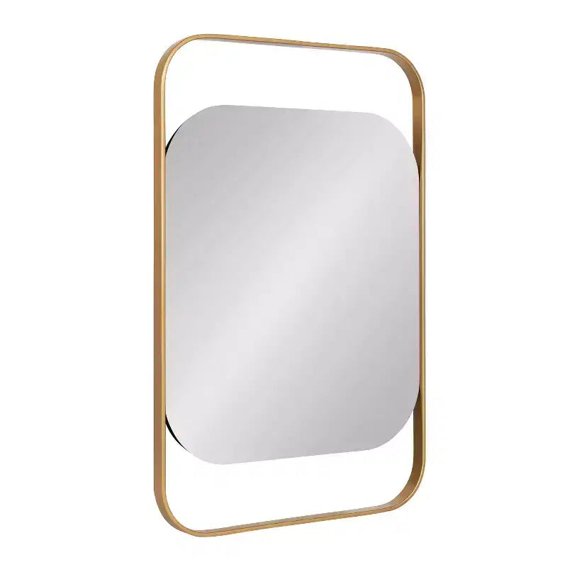 Kate and Laurel Kellom Metal Rectangle Mirror, 20x30, Gold