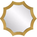 Uttermost Flare Plated Brushed Brass 40 x 42 Scalloped Wall Mirror