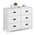 Costway 3-Tier Storage Organizer with 6 Foldable Fabric Drawers Fabric Storage Drawers