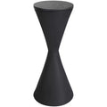 Uttermost Time's Up 9W Textured Matte Black Hourglass Drink Table