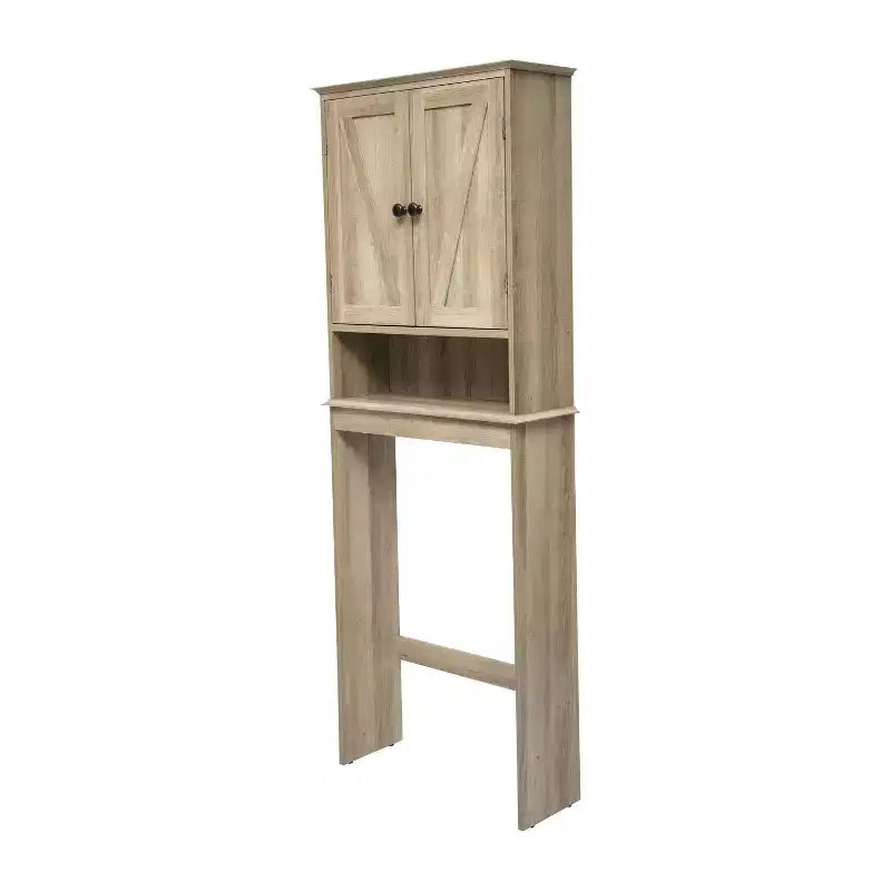 Merrick Lane Over the Toilet Bathroom Organizer with Shelves and Magnetic Closure Doors