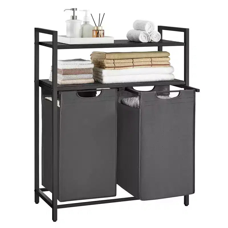 VASAGLE Laundry Hamper, Laundry Basket, Laundry Sorter with 2 Pull-Out and Removable Bags