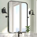 Dovelina Rectangle Metal Frame Bathroom Vanity Mirror Pivot Wall Mirror