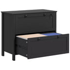 HOMCOM Classeur 2 tiroirs avec serrure, classeur latéral avec clés et barre de suspension réglable pour documents format lettre, A4 et légal
