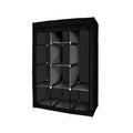 J&V TEXTILES Portable Closet Wardrobe Closet for Hanging Clothes with 8 Storage Shelves, 2 Hanging Rod and 4 Pockets, Free Standing Closet