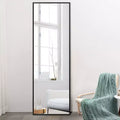 Dovelina Miroir mural rectangulaire en métal pleine longueur Grand miroir mural