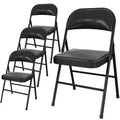 SUGIFT 4 Pack Folding Chair, Set of 4, Black