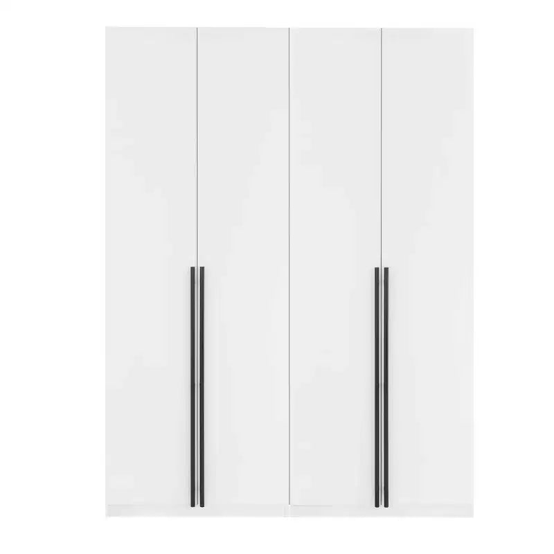Manhattan Comfort 2pc Lee 4 Door and 8 Shelf Module Wardrobe