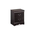 Signature Design by Ashley Casual Huey Vineyard 2 Drawer Nightstand, Black
