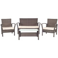 SAFAVIEH Outdoor Lucica Ensemble de patio 4 pièces - 27L x 31P x 48H