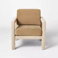 Upholstered Sculptural Accent Chair Brown - Threshold designed with Studio McGee
