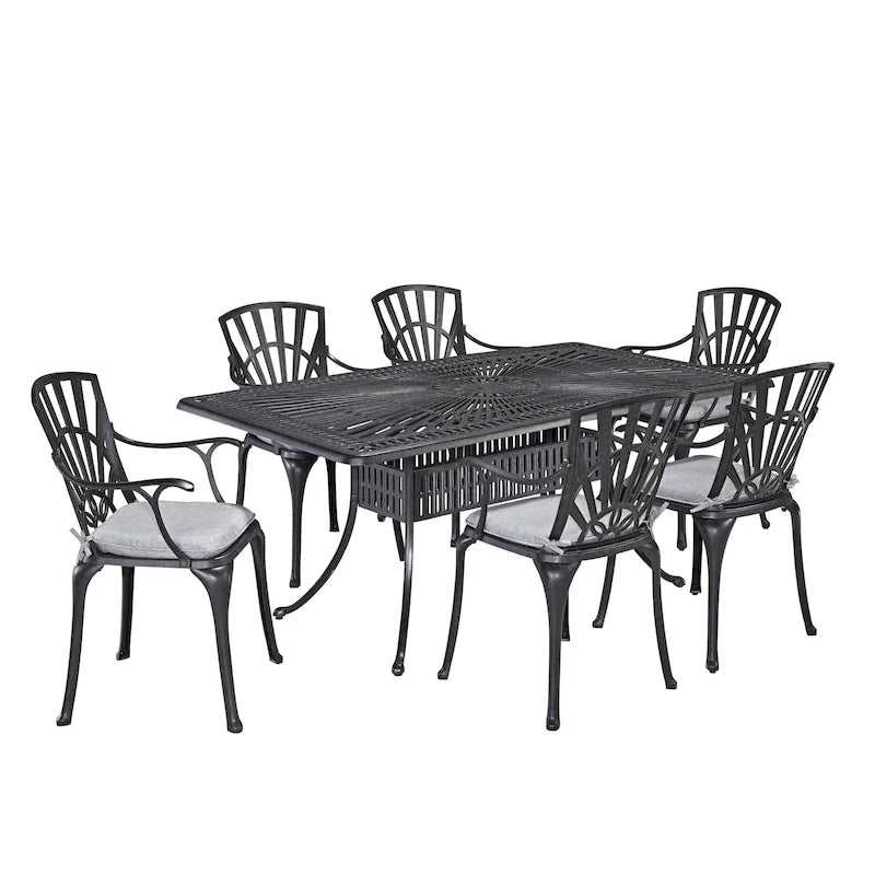 Ensemble repas 7 pièces Grenada avec coussins par homestyles