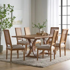 Ensemble de salle à manger Pampas en bois et rotin par Christopher Knight Home
