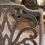 Ensemble de bar rond 3 pièces en aluminium Alfresco Outdoor avec trou pour parasol par Christopher Knight Home