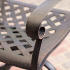 Ensemble de bar rond 3 pièces en aluminium Alfresco Outdoor avec trou pour parasol par Christopher Knight Home