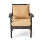 Ensemble conversationnel extérieur en osier 5 pièces avec brasero Kahala par Christopher Knight Home