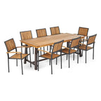 Ensemble de salle à manger Allison en bois d'acacia 8 places par Christopher Knight Home