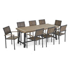 Ensemble de salle à manger Allison en bois d'acacia 8 places par Christopher Knight Home