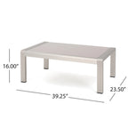 Ensemble de canapé d'angle en aluminium en forme de U à 11 places avec table pour extérieur Cape Coral de Christopher Knight Home